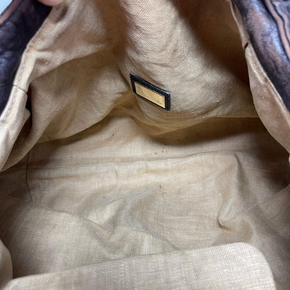 authentic FENDI Brown Leather Gold-plated Spy Shoulder Bag - Picture 12 of 16